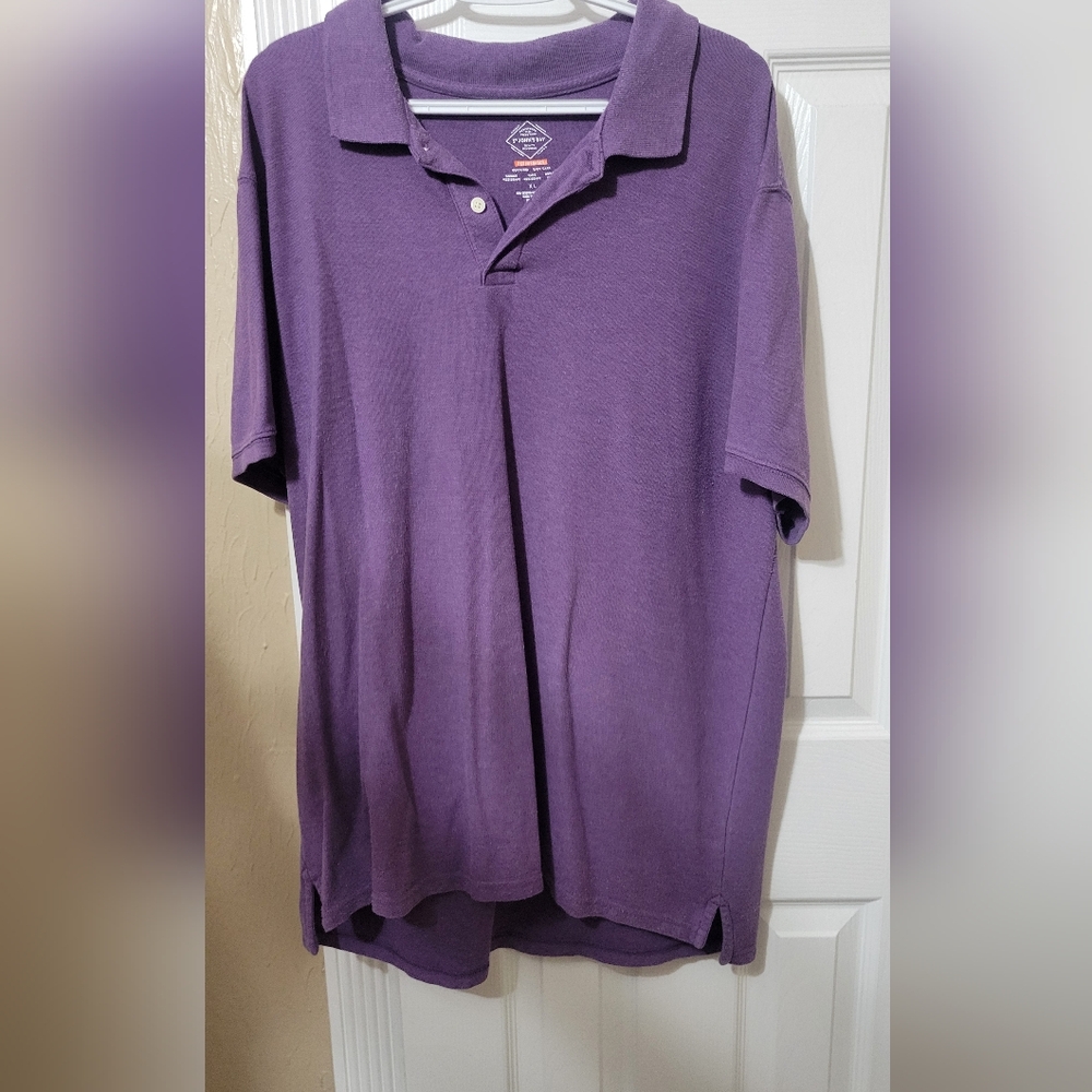 St johns bay mens xl purple polo gently used